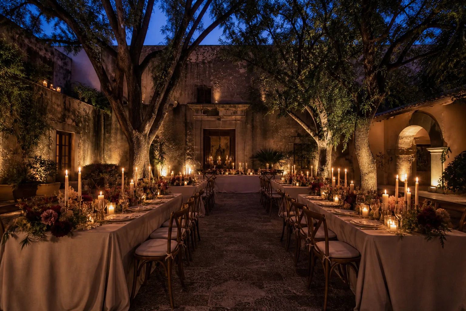 Una cena a la luz de las velas